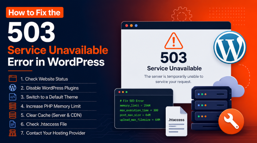 503 Service Unavailable Error in WordPress