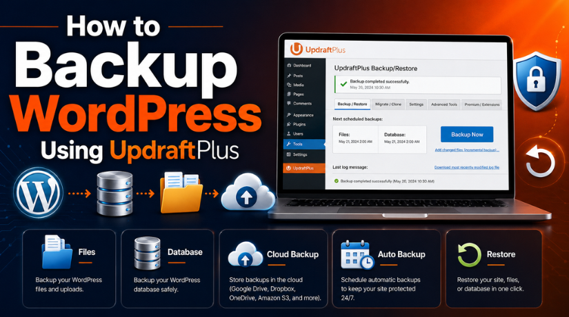 Backup WordPress Using UpdraftPlus