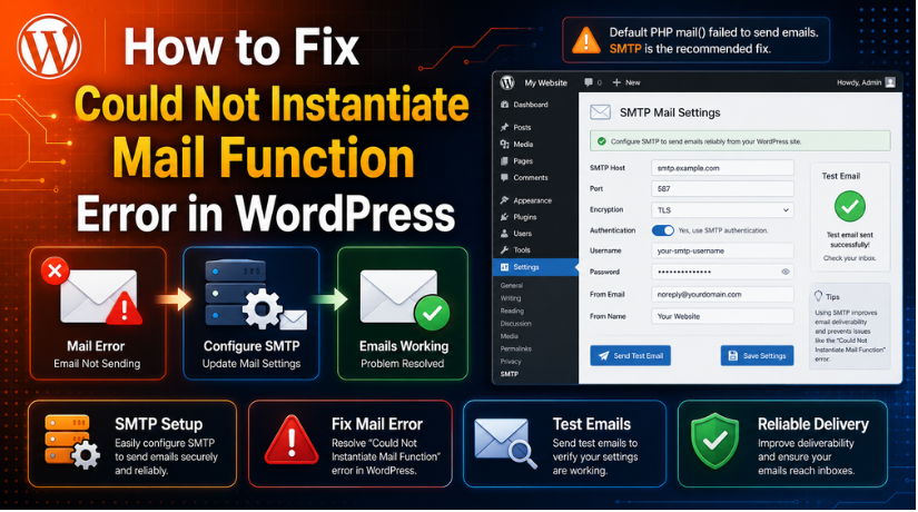 Could Not Instantiate Mail Function” Error