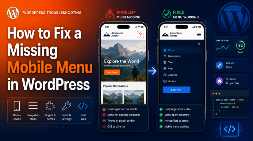 How to Fix a Missing Mobile Menu in WordPress (Step-by-Step Guide)
