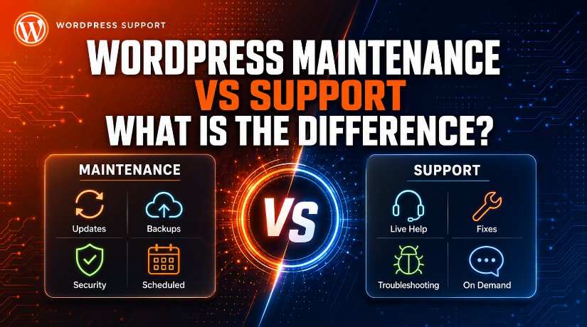 WordPress Maintenance vs WordPress Support: What Is the Difference?