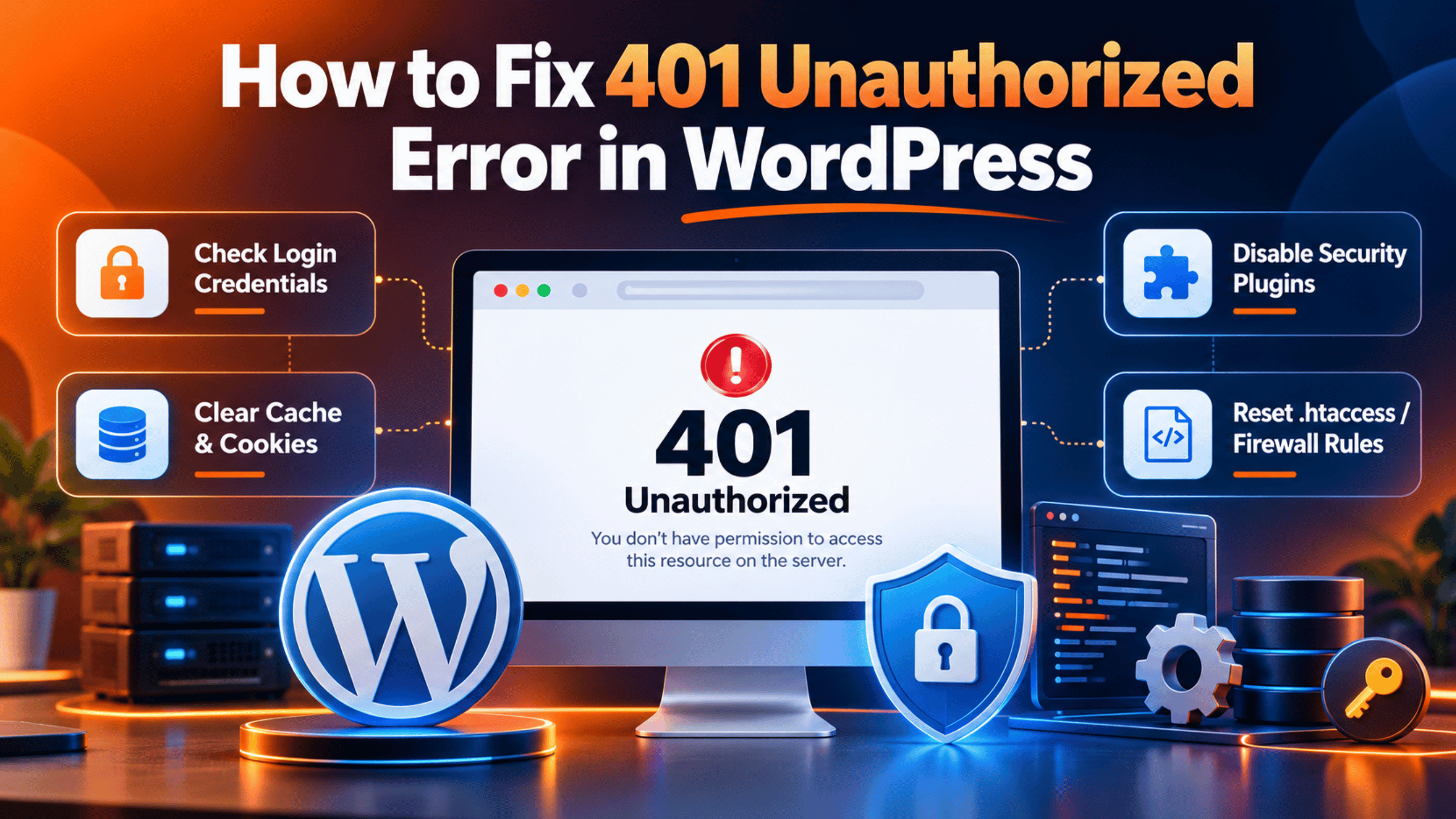 Fix 401 Unauthorized Error in WordPress