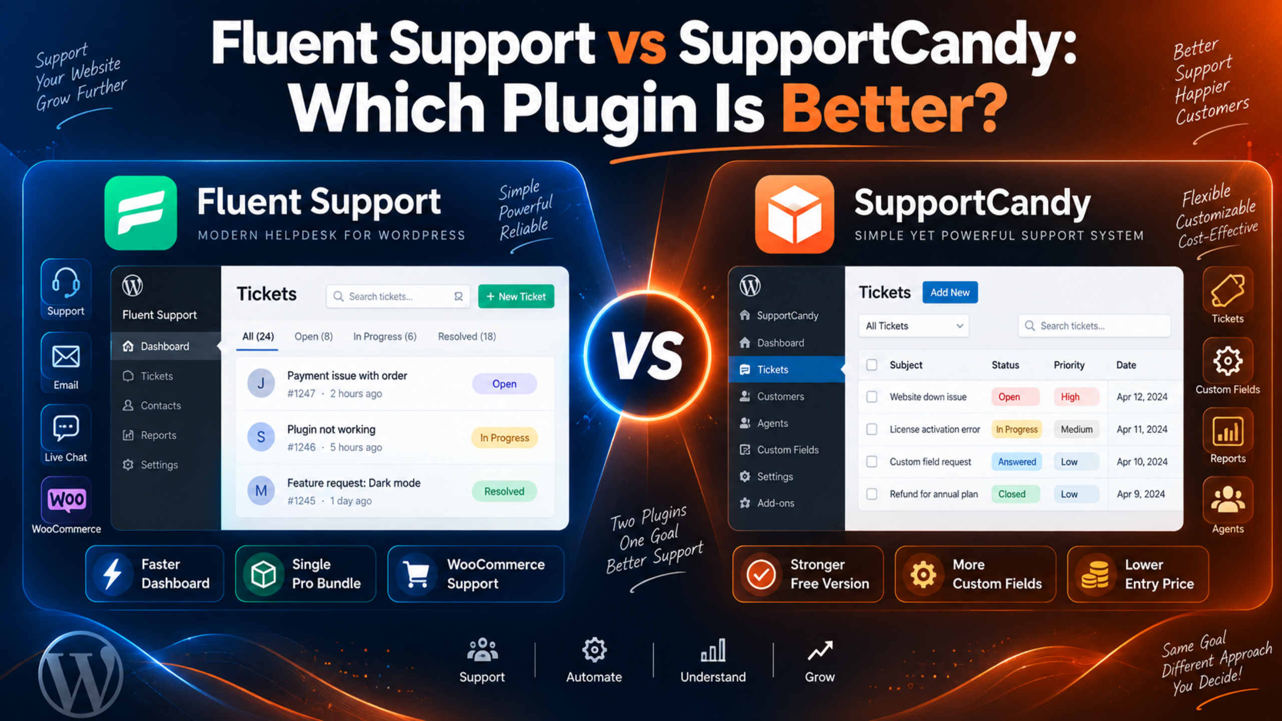 Fluent Support vs SupportCandy