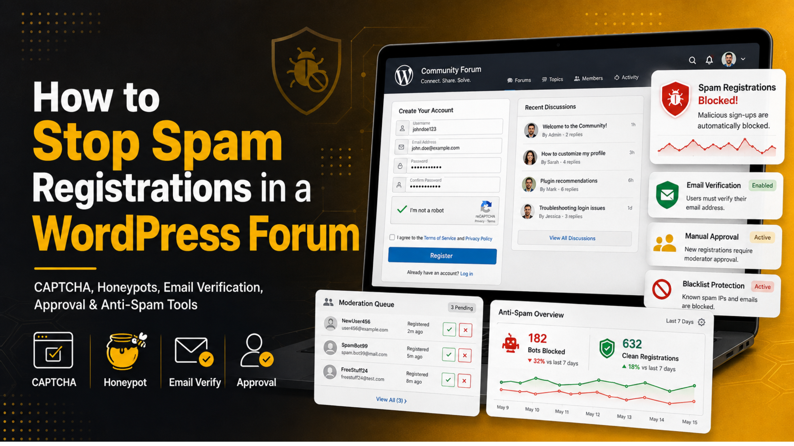 How to Stop Spam Registrations in a WordPress Forum