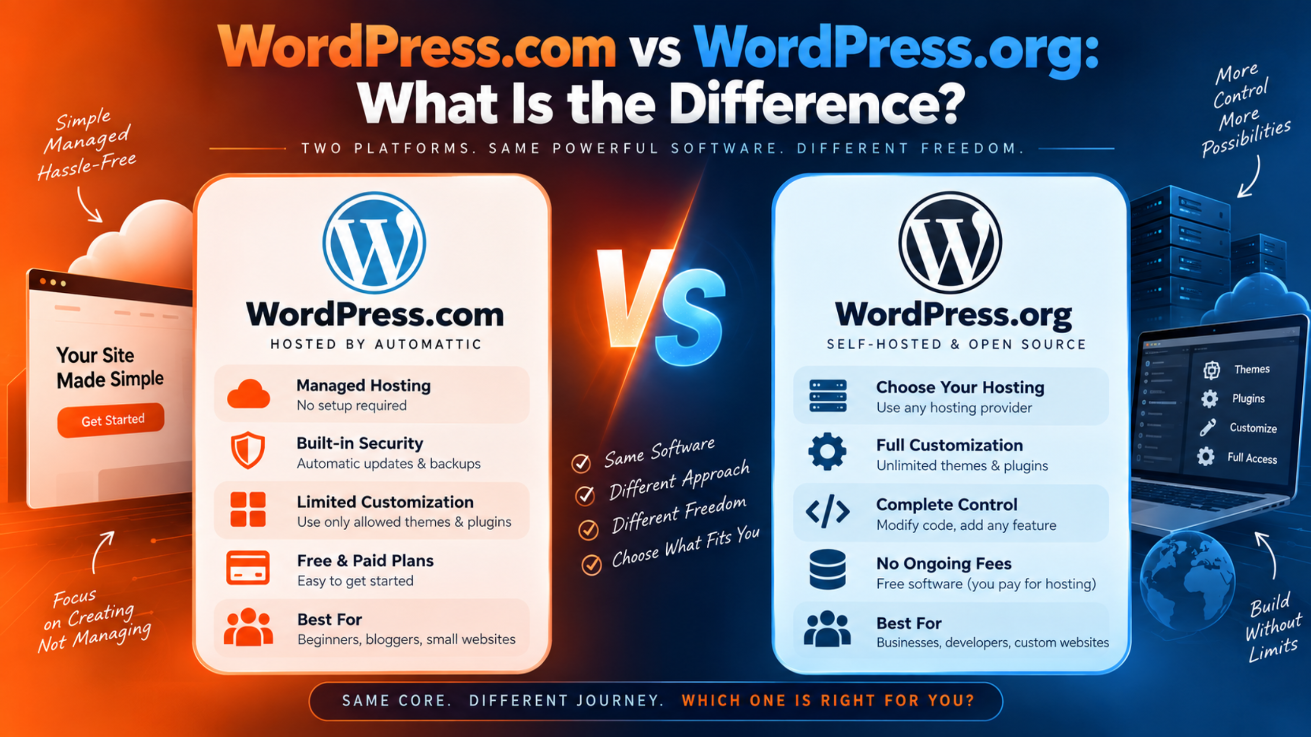 WordPress.com vs WordPress.org: What Is the Difference?