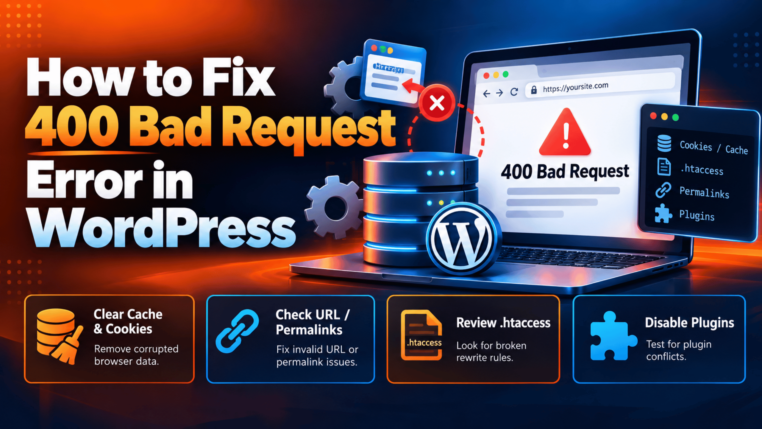 400 Bad Request Error in WordPress